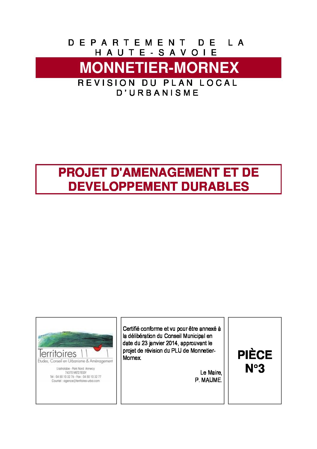 Pièce n°3 PADD