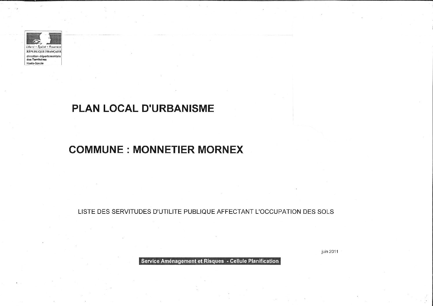Pièce n°6 Plan servitudes d&rsquo;utilité publique