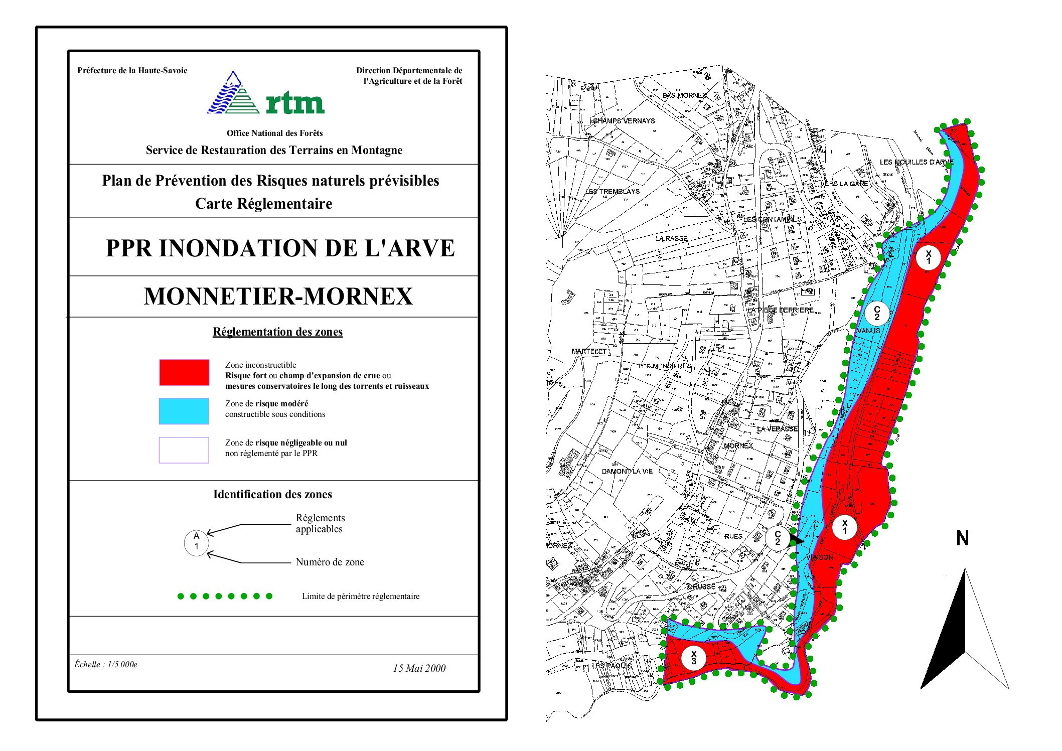 Carte PPRI Monnetier-Mornex