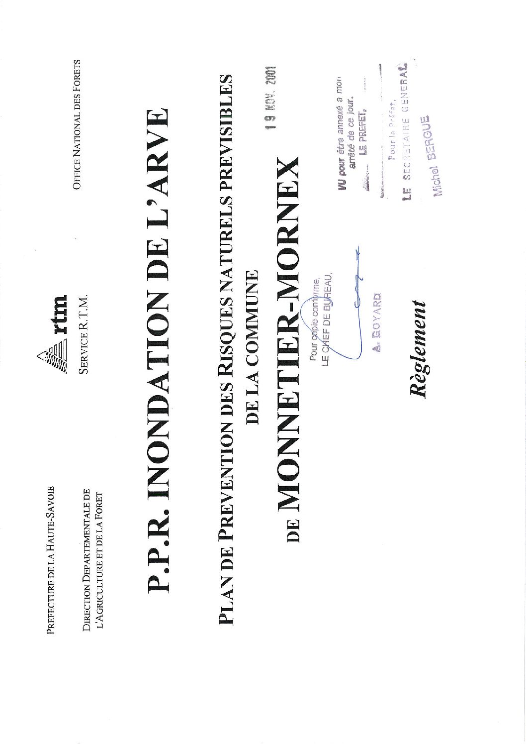 Règlement PPRI Arve